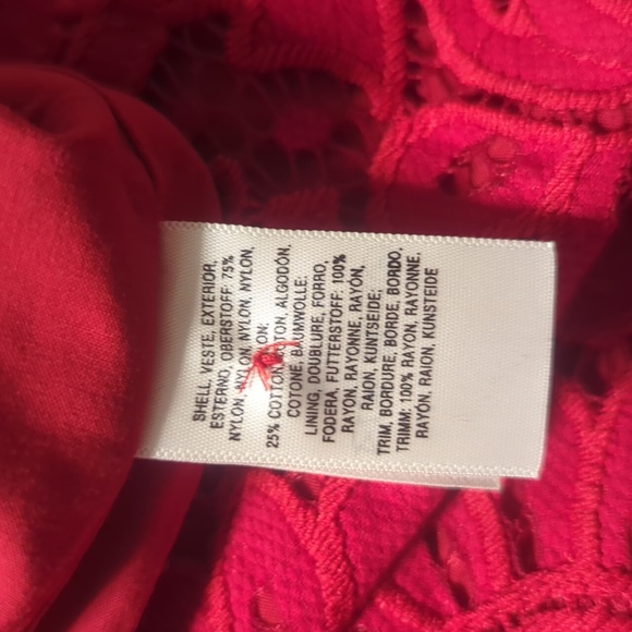 Anthropologie red lace jumpsuit - Picture 7 of 8